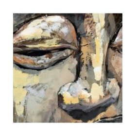 Quadro DKD Home Decor Buda Metallo Legno Buddha Orientale (80 x 80 x 7 cm)