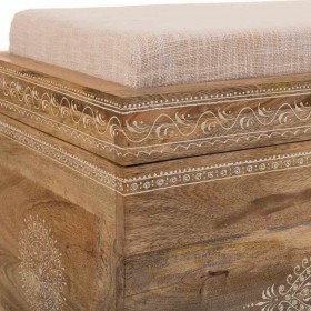 Panca Alexandra House Living Bianco Naturale Legno di mango Legno MDF 40 x 47 x 72 cm