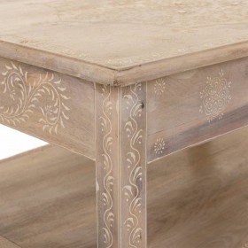 Tavolino da Caffè Alexandra House Living Bianco Naturale Legno di mango Legno MDF 60 x 40 x 86 cm