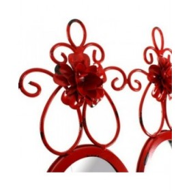 Specchio da parete DKD Home Decor 37 x 38 x 8,5 cm (3 Pezzi) (2 Unità)