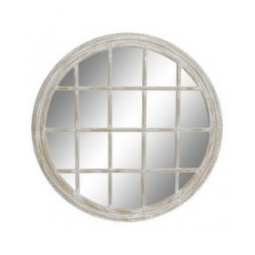 Specchio da parete DKD Home Decor Bianco Decapaggio 90 x 2 x 90 cm 90 x 2,5 x 90 cm (90 Pezzi)