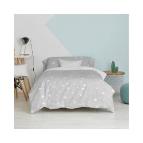 Set di copripiumino HappyFriday Basic Kids Grigio Singolo 2 Pezzi