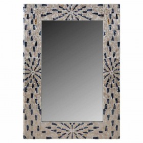 Specchio da parete Alexandra House Living Grigio Crema Legno MDF 70 x 3 x 100 cm
