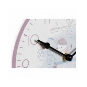 Orologio da Parete DKD Home Decor Azzurro Rosa Legno Metallo Plastica Legno MDF Per bambini Uccello 24 x 3 x 24 cm (2 Unità)