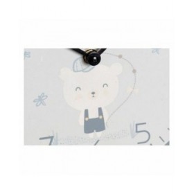Orologio da Parete DKD Home Decor Azzurro Rosa Legno Metallo Plastica Legno MDF Per bambini Uccello 24 x 3 x 24 cm (2 Unità)