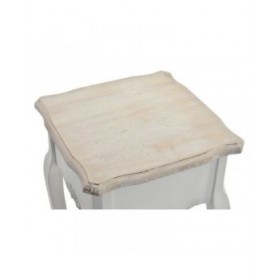 Tavolo aggiuntivo DKD Home Decor Versalles Abete Legno Bianco 35 x 35 x 80 cm