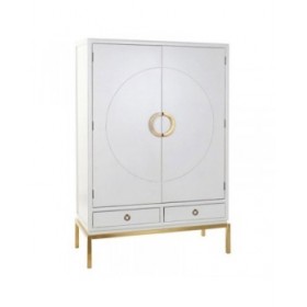Armadio DKD Home Decor Bianco Dorato Metallo Pioppo 120 x 50 x 175 cm
