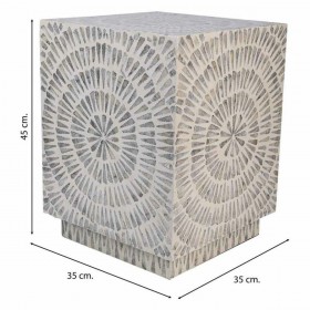 Sgabello Alexandra House Living Grigio Legno MDF 35 x 45 x 35 cm