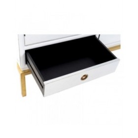Armadio DKD Home Decor Bianco Dorato Metallo Pioppo 120 x 50 x 175 cm