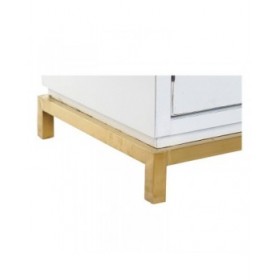 Credenza DKD Home Decor Kamakura Bianco Dorato Metallo Pioppo 150 x 50 x 80 cm (150 x 50 x 80 cm)
