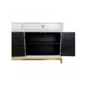 Credenza DKD Home Decor Kamakura Bianco Dorato Metallo Pioppo 150 x 50 x 80 cm (150 x 50 x 80 cm)