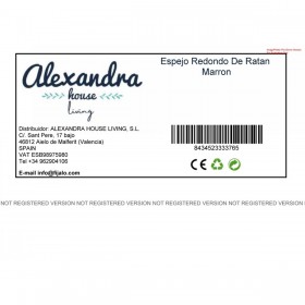 Specchio da parete Alexandra House Living Marrone 3 x 61 x 61 cm