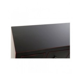 Cassettiera DKD Home Decor Nero Rosso Multicolore Abete Legno MDF Orientale 63 x 27 x 101 cm