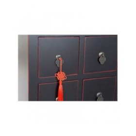Mobile TV DKD Home Decor Nero Multicolore Legno Abete Legno MDF 130 x 24 x 51 cm
