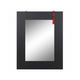 Specchio da parete DKD Home Decor Nero Rosso Orientale 70 x 2 x 90 cm