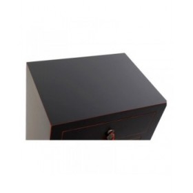 Comodino DKD Home Decor Abete Rosso Nero Legno MDF 45 x 34 x 66 cm