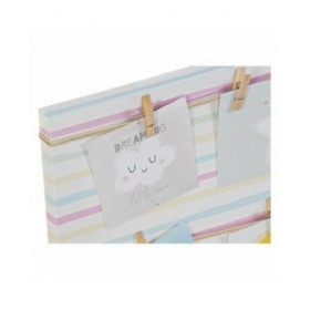 Portafoto DKD Home Decor Sunshine Multicolore Tela Neonato 50 x 2 x 50 cm