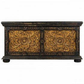 Baule Alexandra House Living Nero Ferro Legno di mango 40 x 47 x 101 cm