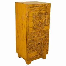 Cassettiera Alexandra House Living Giallo Ferro Legno di mango 40 x 100 x 45 cm