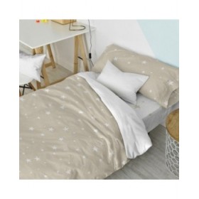 Set di copripiumino HappyFriday Basic Kids Beige Singolo 2 Pezzi