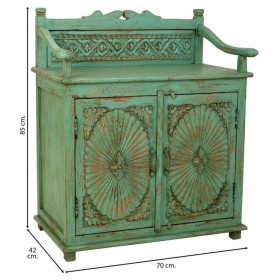 Credenza Alexandra House Living Verde Ferro Legno di mango 42 x 85 x 70 cm