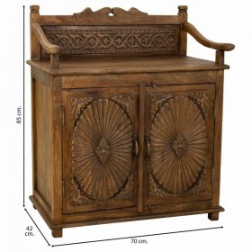 Credenza Alexandra House Living Marrone Ferro Legno di mango 42 x 85 x 70 cm