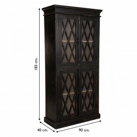 Stand Espositore Alexandra House Living Vetro Ferro Legno di mango 40 x 183 x 90 cm