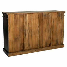 Credenza Alexandra House Living Nero Vetro Legno di mango 40 x 100 x 170 cm