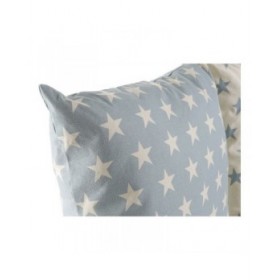 Cuscino DKD Home Decor Azzurro 60 x 10 x 60 cm Stelle Bianco (2 Unità)