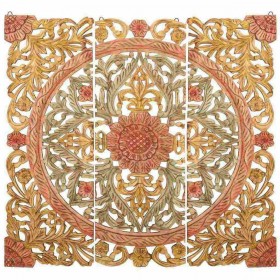 Decorazione da Parete Alexandra House Living Marrone Legno MDF 2 x 120 x 120 cm