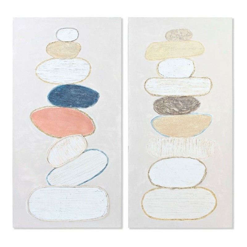 Quadro DKD Home Decor Stones 60 x 3,8 x 120 cm Scandinavo (2 Unità)
