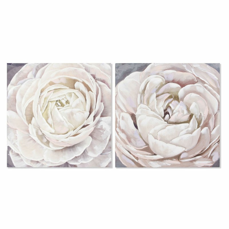 Quadro DKD Home Decor Fiore (80 x 3 x 80 cm) (2 Unità)