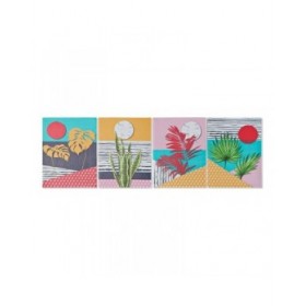 Quadro DKD Home Decor Tropical Tela Tropicale (30 x 1,8 x 40 cm) (4 Unità)
