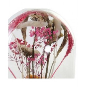 Statua Decorativa DKD Home Decor ‎S3013877 Cristallo Naturale MDF Fiori (17 x 17 x 26 cm)