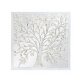 Statua Decorativa DKD Home Decor DP-182458 Albero Cristallo MDF Bianco