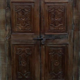 Armadio Alexandra House Living Marrone Legno Riciclato 45 x 220 x 122 cm