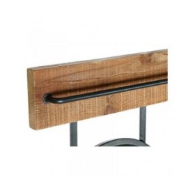 Specchio da parete DKD Home Decor Nero Metallo Brad Specchio (80 x 15 x 20 cm)