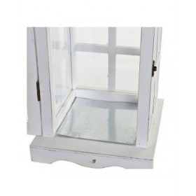 Lanterna DKD Home Decor Cristallo Bianco Pino (21 x 21 x 51 cm)