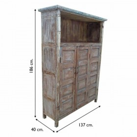 Scaffale Alexandra House Living Marrone Legno Riciclato 40 x 186 x 137 cm