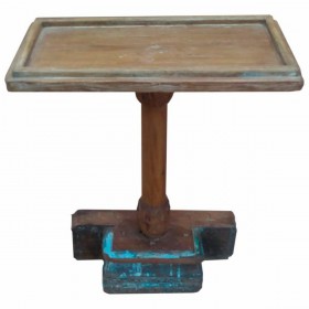 Tavolo aggiuntivo Alexandra House Living Marrone Legno Riciclato 23 x 49 x 46 cm