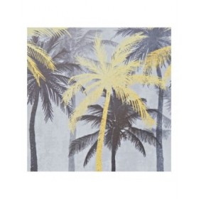 Scatola Decorativa DKD Home Decor Nero Dorato Legno MDF Palme Tropicale Contatore (2 Unità)