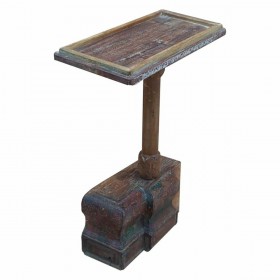 Tavolo aggiuntivo Alexandra House Living Marrone Legno Riciclato 23 x 49 x 46 cm