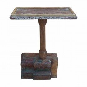 Tavolo aggiuntivo Alexandra House Living Marrone Legno Riciclato 23 x 49 x 46 cm