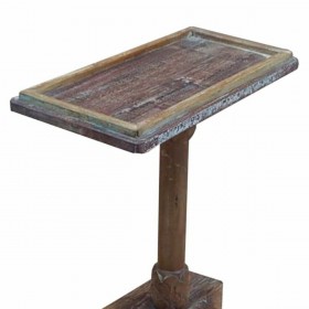 Tavolo aggiuntivo Alexandra House Living Marrone Legno Riciclato 23 x 49 x 46 cm