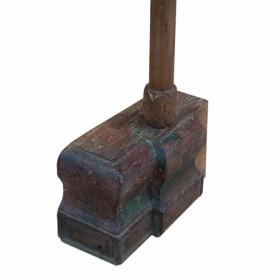 Tavolo aggiuntivo Alexandra House Living Marrone Legno Riciclato 23 x 49 x 46 cm