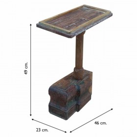 Tavolo aggiuntivo Alexandra House Living Marrone Legno Riciclato 23 x 49 x 46 cm