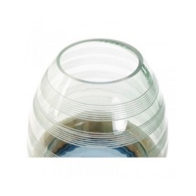 Vaso DKD Home Decor JV-174995 Cristallo Legno Blu Marino (21 x 21 x 43 cm)