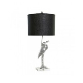 Lampada da tavolo DKD Home Decor Nero Argento Poliestere Acrilico Resina 220 V 60 W (33 x 33 x 74 cm)