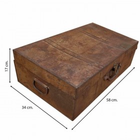 Valigia decorativa Alexandra House Living Marrone Ferro Stile artigianale 34 x 17 x 58 cm