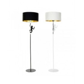 Lampada da Terra DKD Home Decor 8424001827312 44 x 44 x 166 cm Nero Dorato Metallo Bianco Resina 220 V 50 W (2 Unità)